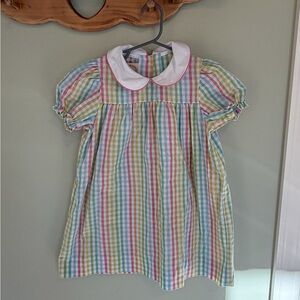 The Beaufort Bonnet Company Multicolor Striped Dress with White Collar